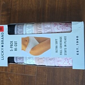 Lucky Brand Women's Hi-Cut Underwear 5-Pack - Size M